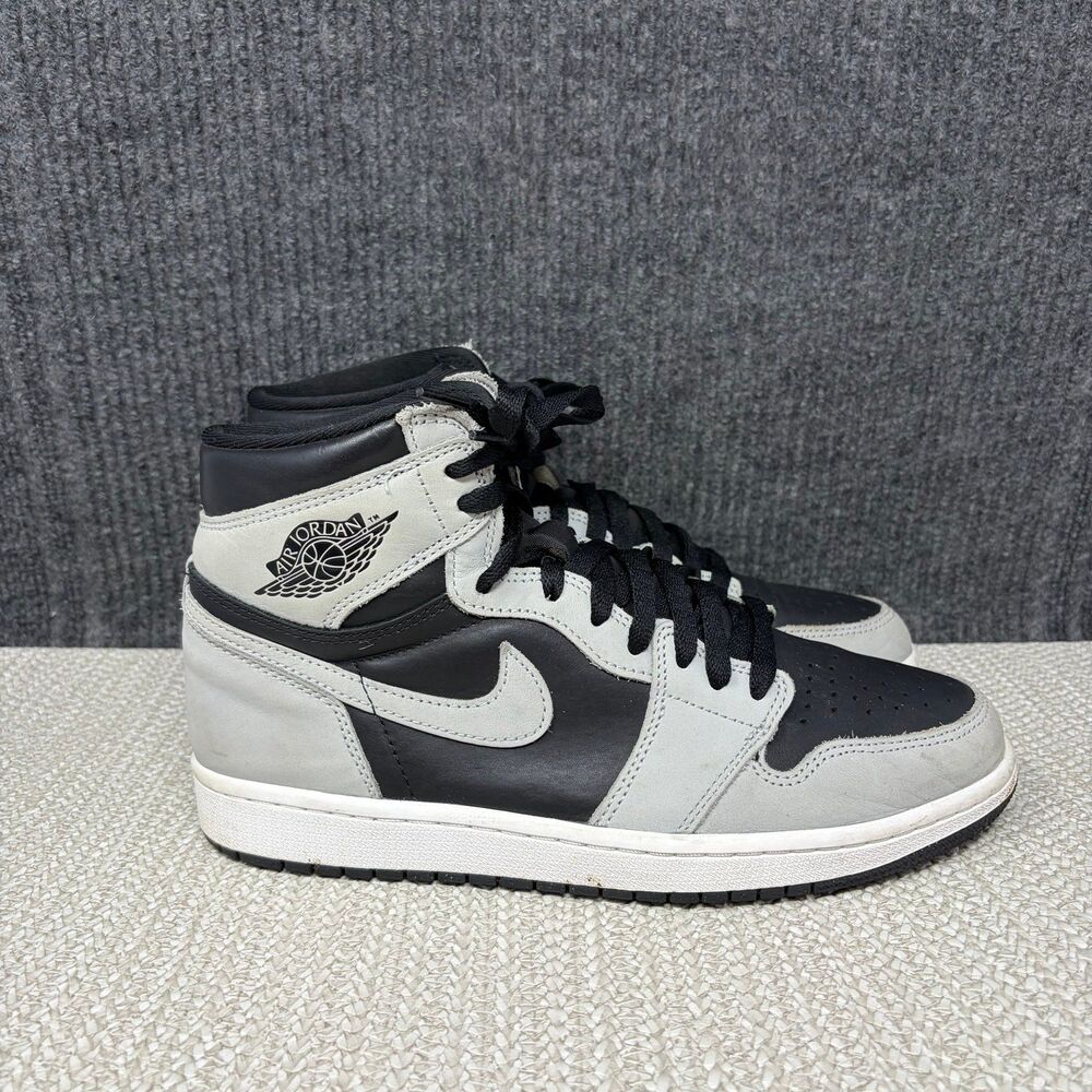 Nike Air Jordan 1 Retro High OG Shadow 2.0 Black Grey Shoes Mens 9 555088-035